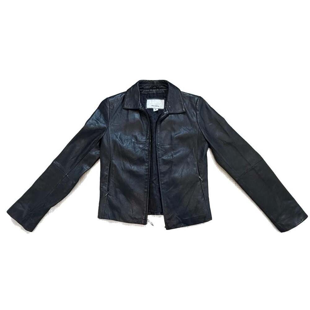 Vintage Wilsons Leather Black Bikercore Leather Jacket Size M